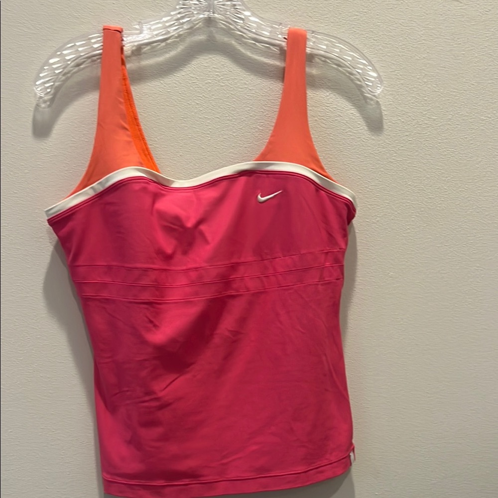 Nike Vibrant Pink and Orange Tank Top